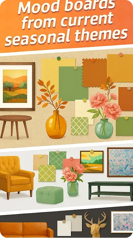 Mood boards from current seasonal themes